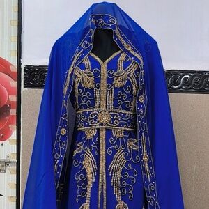 BLUE MOROCCAN KAFTAN brand new